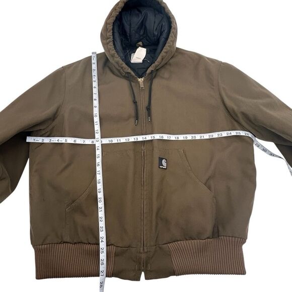 Carhartt tan duck jacket with quilted lining size large - Picture 5 of 8